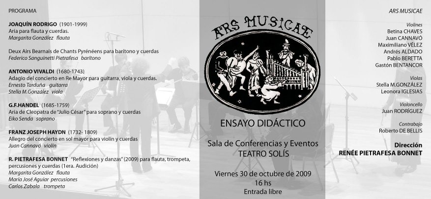 Ensayo didactico por la orquesta de cámara Ars Musicæ