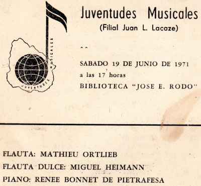 Concierto Juventudes Musicales (1971)