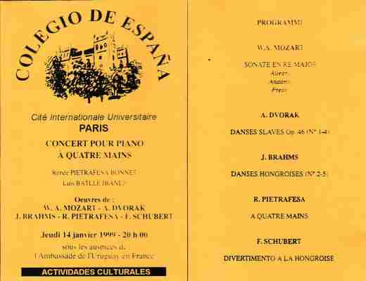 Concerts pour Piano à 4 mains (1999)