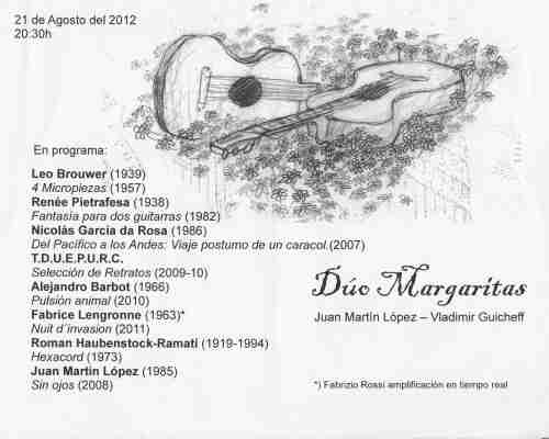 Cpncierto Dúo Margaritas (21/08/2012)
