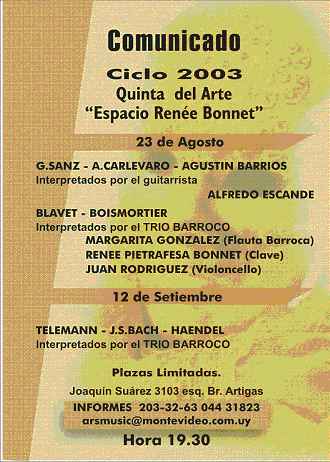 Quinta del Arte - ciclo 2003